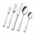 Ménagère 5 pièces en acier inoxydable argenté finition polie pour table