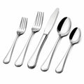Ménagère 5 pièces 20 cm en acier inoxydable argenté poli pour table