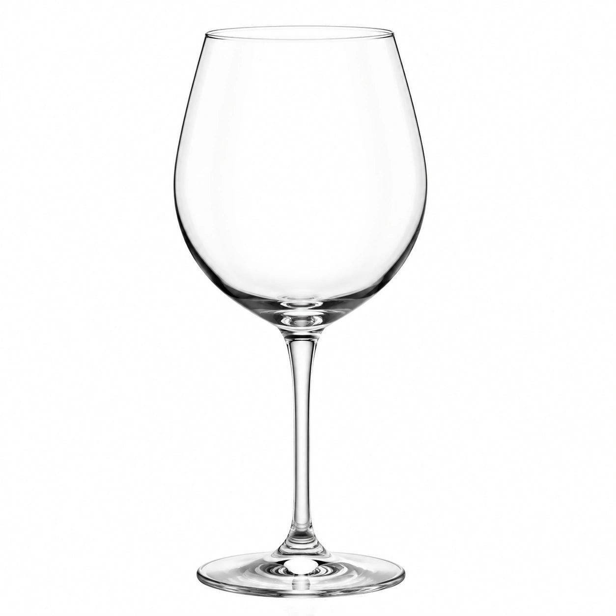 Verre à vin sur pied 450 ml en verre transparent - forme ballon