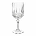 Verre à vin sur pied 300 ml en verre transparent à motif géométrique style classique
